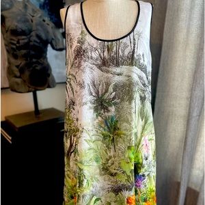 Johanne Beck floral garden print dress NWT